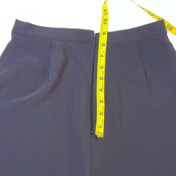 Amanda Uprichard Black Flat Front Straight Pants Size S Hight Waist Wide Leg - Picture 14 of 16